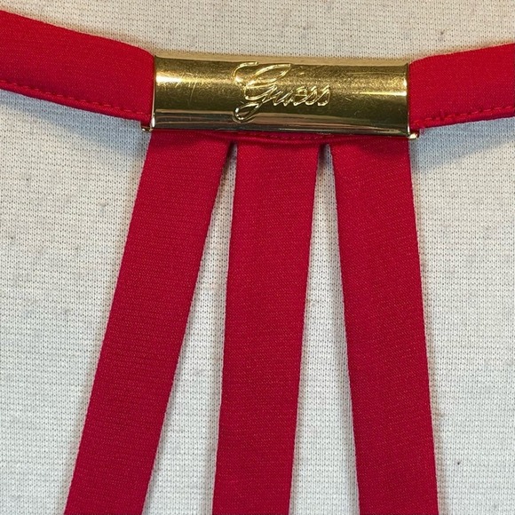 GUESS ~ Magenta Pink Bodycon Dress w/ Ruching and Amazing Back Detail ~ Size 6 - Picture 10 of 14